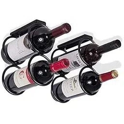 indian decor 77A77 Under Cabinet Durable Iron Vertical Wine Storage Rack for Liquor Bottles Iron Glass Holder-picture-27