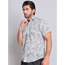 Indian Needle Beige Cotton Regular fit Printed Shirt-picture-22