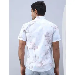 Indian Needle Blue Regular Fit Printed Shirt image 2