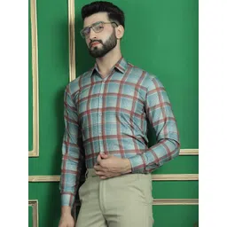 Indian Needle Classic Checked Formal Shirt-picture-28