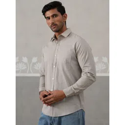 Indian Needle Classic Fit Spread Collar Pure Cotton Shirt-picture-31