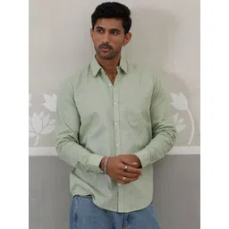 Indian Needle Classic Spread Collar Cotton Shirt-picture-29
