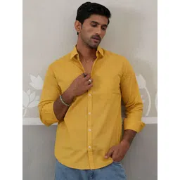 Indian Needle Classic Spread Collar Cotton Shirt-picture-11