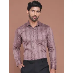 Indian Needle Mauve Regular fit Printed Shirt-picture-15