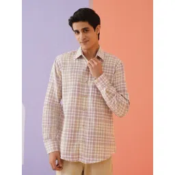 Indian Needle Purple Cotton Regular fit Checks Shirt-picture-15