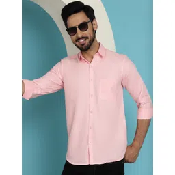 Indian Needle Spread Collar Long Sleeves Classic Opaque Casual Shirt-picture-17