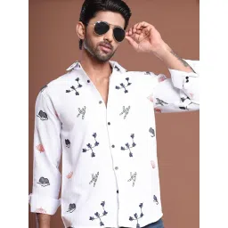 Indian Needle White Regular fit Embroidery Shirt-picture-32