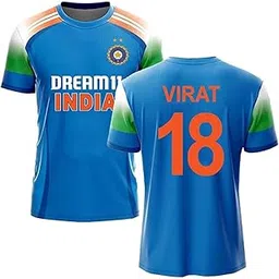 Indian ODI Cricket Jersey 2025 (V18 Back Printed) for Men and Kids-picture-22