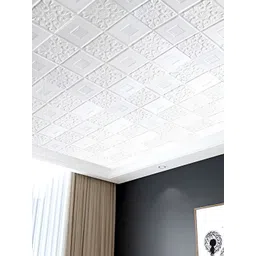 INDIAN ROYALS 3-Pcs White 3D Tiles Printed Waterproof Wallpaper-picture-40