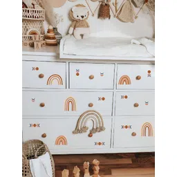 INDIAN ROYALS Blue & Brown Printed Self-Adhesive & Durable Wall Sticker-picture-31