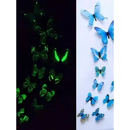 INDIAN ROYALS Blue & Green Butterfly Printed Self-Adhesive & Durable Wall Sticker-picture-30