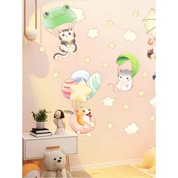 INDIAN ROYALS Blue & Green Printed Self-Adhesive & Durable Wall Sticker-picture-20