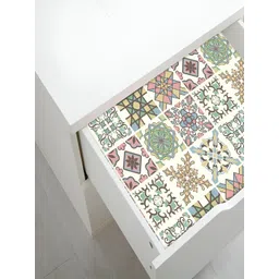 INDIAN ROYALS Blue & Green Printed Square Tile Design Waterproof Wall Sticker-picture-32