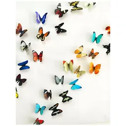INDIAN ROYALS Blue & Orange Butterflies Printed Self-Adhesive & Durable Wall Sticker-picture-34