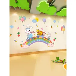 INDIAN ROYALS Blue & Pink Animal Printed Self-Adhesive & Durable Wall Sticker-picture-26