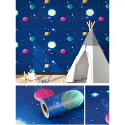 INDIAN ROYALS Blue & Pink Printed Self-Adhesive & Durable Wall Sticker-picture-16