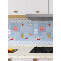 INDIAN ROYALS Blue & Red Blue Mix Vegetable Tiles Printed Self-Adhesive Wall Sticker-picture-20