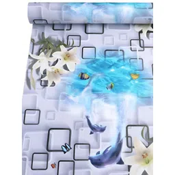 INDIAN ROYALS Blue & White Printed Self-Adhesive & Durable Wall Sticker-picture-33