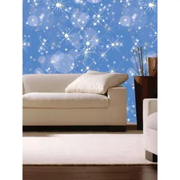 INDIAN ROYALS Blue & White Sparkling Star Printed Self-Adhesive & Durable Wall Sticker-picture-20