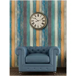 INDIAN ROYALS Blue & Yellow Striped Printed Self-Adhesive & Durable Wall Sticker-picture-36