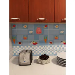 INDIAN ROYALS Blue Printed Self-Adhesive & Durable Wall Sticker-picture-14