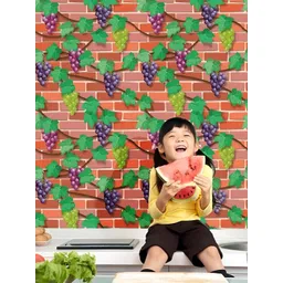 INDIAN ROYALS Brown & Green Printed Brick Stone 3D Home Dcor Waterproof Wallpaper-picture-27