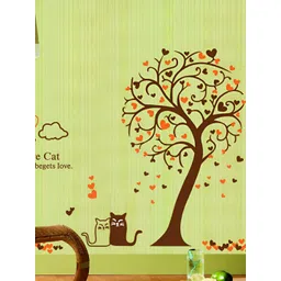 INDIAN ROYALS Brown & Orange Animal Printed Self-Adhesive & Durable Wall Sticker-picture-17