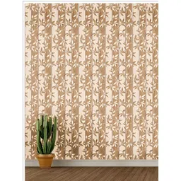 INDIAN ROYALS Brown Flower Printed Self-Adhesive Wallpaper-picture-21