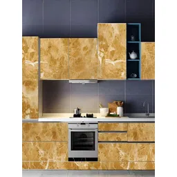 INDIAN ROYALS Cream Marble Printed Self-Adhesive & Durable Wall Sticker-picture-38