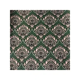 INDIAN ROYALS Green and Black Damask Printed Self-Adhesive & Durable Wall Sticker-image-1
