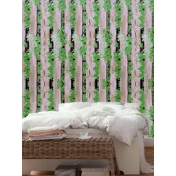 INDIAN ROYALS Green & Black Leaves Printed Self-Adhesive & Durable Wall Sticker-image-36