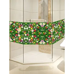 INDIAN ROYALS Green & Pink Botanical Printed Self-Adhesive & Durable Wall Sticker-image-45