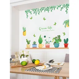 INDIAN ROYALS Green & Yellow Printed Self-Adhesive WallStickers-picture-16