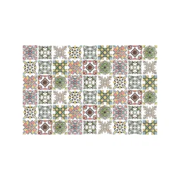 INDIAN ROYALS Green & Yellow Printed Self Adhesive Waterproof Wallpaper-image-37