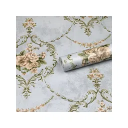 INDIAN ROYALS Green Damask Printed Self-Adhesive Wall Sticker-picture-22