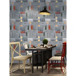 INDIAN ROYALS Grey & Red Printed Brick With Stone Waterproof Wall Sticker-picture-13