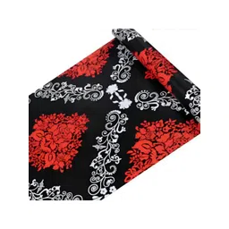 INDIAN ROYALS Red & Black Floral Printed Self-Adhesive & Durable Wall Sticker-picture-36