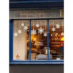 INDIAN ROYALS Red & Blue Merry Chirstmas Printed Self-Adhesive & Durable Wall Sticker-picture-23