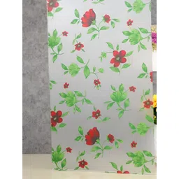 INDIAN ROYALS Red & Green Flower With Green LeavesPrinted Self-Adhesive Window Sticker-picture-32