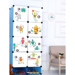 INDIAN ROYALS Red & Green Printed Alphabet Robot Educational Kids Room Decor Wall Sticker-picture-25