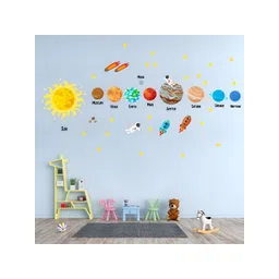 INDIAN ROYALS Red & Yellow Printed Waterproof Wall Stickers-picture-22