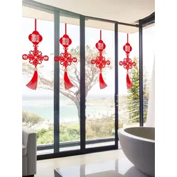 INDIAN ROYALS Red Dream Cather Design Printed Self-Adhesive & Durable Wall Sticker-picture-18