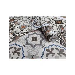 INDIAN ROYALS White & Orange Mexican Design Printed Self-Adhesive & Durable Wall Sticker-picture-42