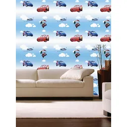 INDIAN ROYALS White & Pink Printed Cartoon Cars Design Peel & Stick Waterproof Wallpaper-picture-19