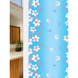 INDIAN ROYALS White & Pink Printed Flower Design Window Sticker Waterproof Wallpaper-picture-27