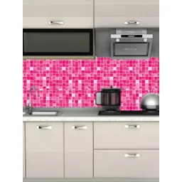 INDIAN ROYALS White & Pink Tiles Printed Self-Adhesive & Durable Wall Sticker-picture-32