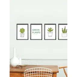 INDIAN ROYALS White &Green Plant Photo Frame Decorative Peel & Stick Wall Sticker-picture-38