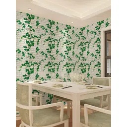 INDIAN ROYALS White Brick With Leaves Printed Self-Adhesive & Durable Wall Sticker-picture-40