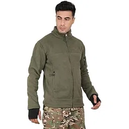 indian sports gear (isg) Men's Solid Army Tactical Winter Green Solid Jacket-picture-10