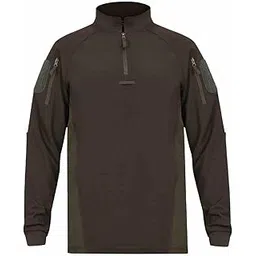 indian sports gear (isg) ndian Sports Gear Men’s Green Nylon Stretchable Body Tactical Full Sleeve 4 Way T-Shirt-picture-26